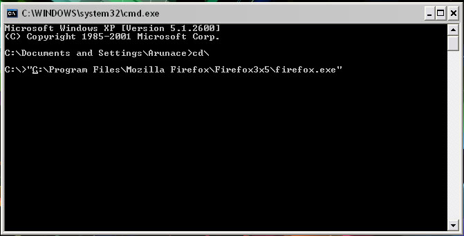 opening Firefox profile manager through command prompt